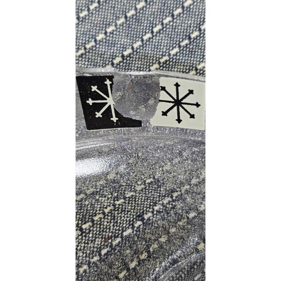 Vintage Inland Glass Well & Tree Oval Glass Meat Platter Tray Atomic Snowflake - Picture 2 of 6